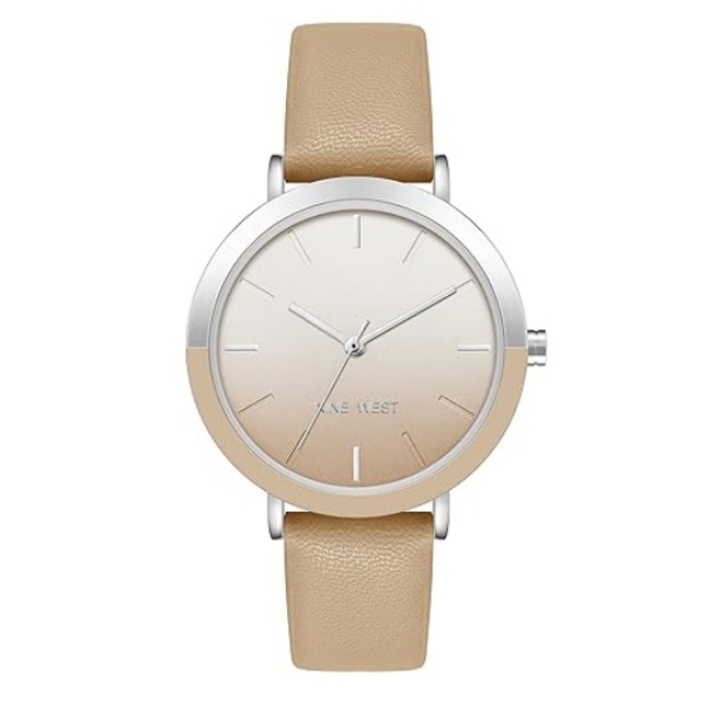 Women's New Strap Watch Tan /Silver